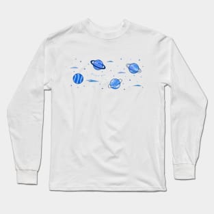 Planet You - Blue Sky Universe Casual Logo Design Long Sleeve T-Shirt